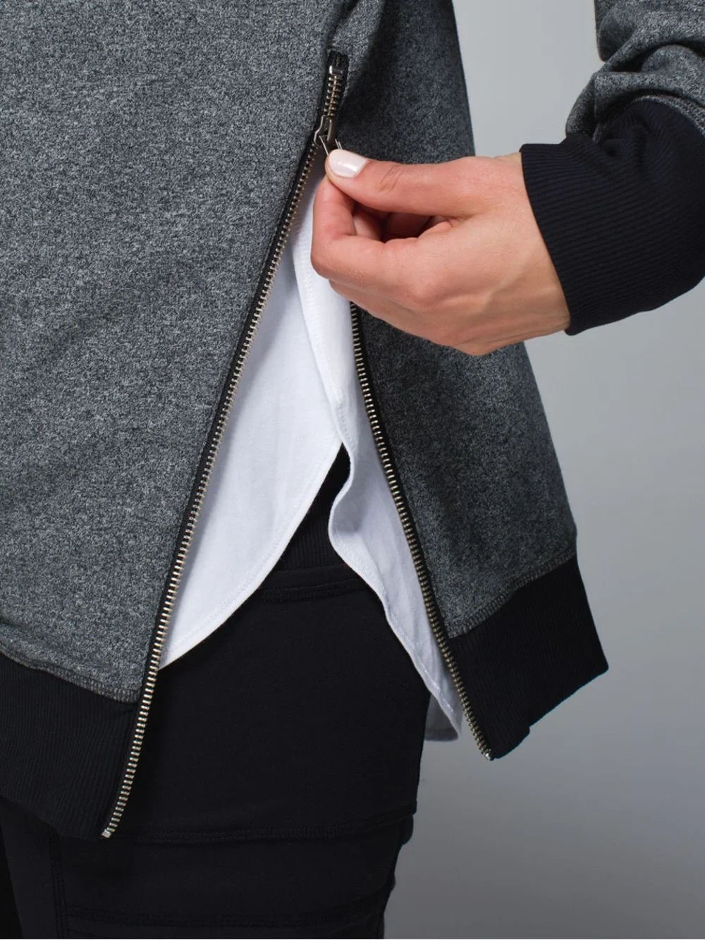Lululemon Om & Roam Heathered Speckled Black Pullover Sweater
